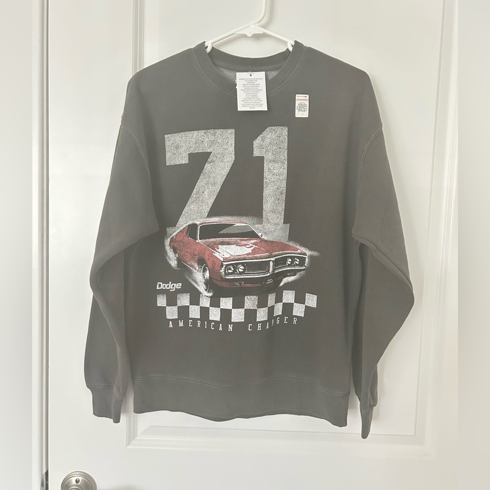 Vintage Dodge Women’s Sweater Gray, Size XS, Brand New